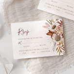 Cartons Réponse Terracotta Boho Automne Floral Options de repas Ma<br><div class="desc">Cartes de réponse mariage de style boho moderne avec options de repas,  avec des fleurs d'aquarelle et des feuilles de chute dans les tons terre comme rouille,  orange brûlé et terre cuite. Un choix parfait pour les mariages d'automne.</div>
