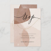 Cartons Réponse Terracotta Boho Beach Minimal Modern Kindly Répond (Devant / Derrière)