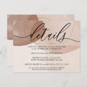 Cartons Réponse Terracotta Boho Beach Propre Détails Simple Mariag (Devant / Derrière)