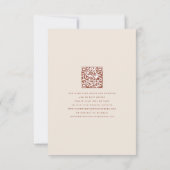 Cartons Réponse Terracotta & Boho Beige Fall Floral QR Code (Dos)
