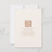 Cartons Réponse Terracotta Boho Fall Floral Repas Options (Dos)