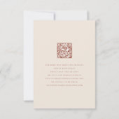 Cartons Réponse Terracotta Boho Fall Floral Repas Options (Dos)