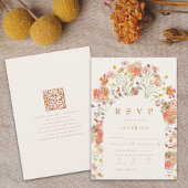 Cartons Réponse Terracotta Boho Fall Floral Repas Options