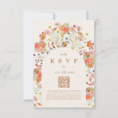 Cartons Réponse Terracotta Boho Fall Floral Repas Options (Devant)