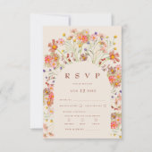Cartons Réponse Terracotta Boho Fall Floral Repas Options (Devant)
