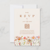 Cartons Réponse Terracotta Boho Fall Floral Repas Options (Devant)