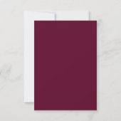 Cartons Réponse Terracotta Burgundy Blush Floral  Wedding  (Dos)