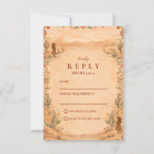 Cartons Réponse Terracotta Desert Western Wedding (Devant)