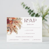 Cartons Réponse Terracotta Fall Dried Florals Pampas Meal Choice (Debout devant)