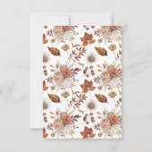 Cartons Réponse Terracotta Floral Burgundy Wedding (Dos)