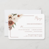 Cartons Réponse Terracotta Floral Fall Moderne avec choix de repas (Devant)