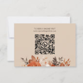 Cartons Réponse Terracotta légère et Mariage orange brûlé (Dos)