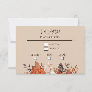 Cartons Réponse Terracotta légère et Mariage orange brûlé