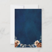 Cartons Réponse Terracotta Marine Bleu Vert Mariage géométrique (Dos)