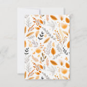 Cartons Réponse Terracotta moderne Script Mariage de automne éléga (Dos)