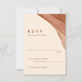 Cartons Réponse Terracotta Ombre | Mariage Boho minimaliste (Devant)