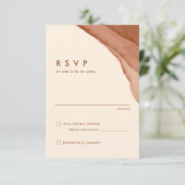 Cartons Réponse Terracotta Ombre | Mariage Boho minimaliste (Debout devant)