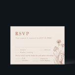 Cartons Réponse Terracotta Rustic Floral Automne Fleur sauvage Mar<br><div class="desc">Recueillez les réponses de vos invités avec cette carte RSVP de charme avec choix de repas ornée de fleurs sauvages d'automne dans des tons chauds en terre cuite. Associez-le à des invitations de mariage assorties pour un look cohérent et poli. Le texte modifiable facilite la personnalisation des détails de votre...</div>