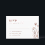 Cartons Réponse Terracotta Rustic Floral Automne Fleur sauvage Mar<br><div class="desc">Recueillez les réponses de vos invités avec cette charmante carte RSVP ornée de fleurs sauvages d'automne dans des tons chauds en terre cuite. Associez-le à des invitations de mariage assorties pour un look cohérent et poli. Le texte modifiable facilite la personnalisation des détails de votre mariage.</div>