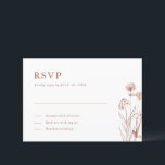 Cartons Réponse Terracotta Rustic Floral Automne Fleur sauvage Mar<br><div class="desc">Recueillez les réponses de vos invités avec cette charmante carte RSVP ornée de fleurs sauvages d'automne dans des tons chauds en terre cuite. Associez-le à des invitations de mariage assorties pour un look cohérent et poli. Le texte modifiable facilite la personnalisation des détails de votre mariage.</div>