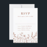 Cartons Réponse Terracotta Rustic Floral Automne Fleur sauvage Mar<br><div class="desc">Recueillez les réponses de vos invités avec cette charmante carte RSVP ornée de fleurs sauvages d'automne dans des tons chauds en terre cuite. Associez-le à des invitations de mariage assorties pour un look cohérent et poli. Le texte modifiable facilite la personnalisation des détails de votre mariage.</div>
