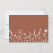 Cartons Réponse Terracotta Rustic Floral Automne Fleur sauvage Mar (Dos)