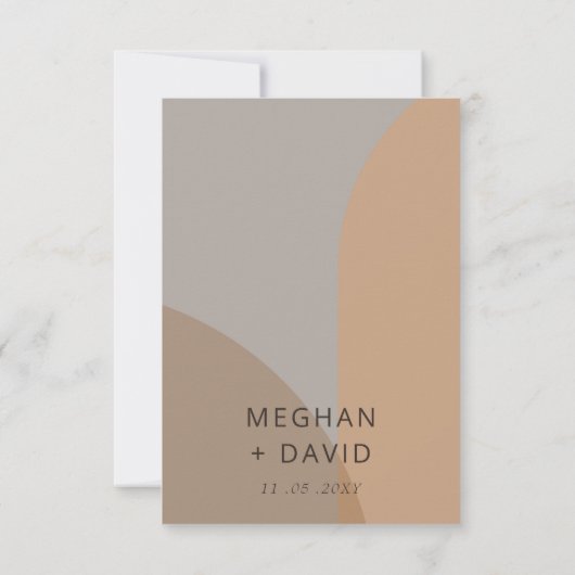 Cartons Réponse Terracotta Rustique Boho Arch Mariage moderne (Dos)