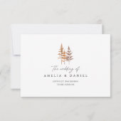 Cartons Réponse Terracotta Wildflower Mountain Wedding (Dos)