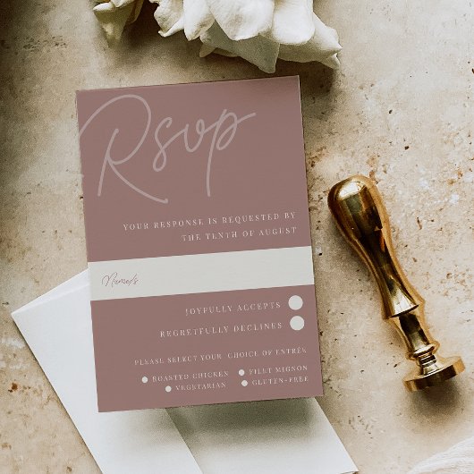 Cartons Réponse Terre cuite | Script Watermark Meal Choix