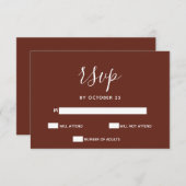 Cartons Réponse Terre en terre cuite rouge rustique argile brûlée  (Devant / Derrière)