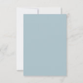 Cartons Réponse Texte élégant bleu poudre | Code QR Mariage (Dos)