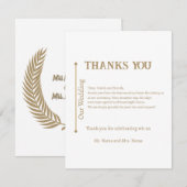 Cartons Réponse Thank you (Devant / Derrière)