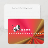 Cartons Réponse Théâtre Playbill Show Billets Thème Mariage (Devant / Derrière)