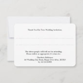 Cartons Réponse Théâtre Playbill Show Billets Thème Mariage (Dos)