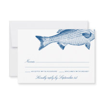 Thème de pêche au bar rayé Mariage élégant