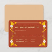 Cartons Réponse Thème Mariage classique (Devant / Derrière)