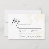 Cartons Réponse Thème Mariage de voyage de destination (Devant)