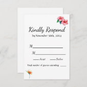 Cartons Réponse Thème Paradis tropical (Devant / Derrière)