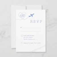 Thème Voyage Blue Avion Coeur minimaliste
