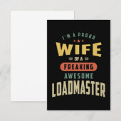 Cartons Réponse Titre du travail Loadmaster (Devant / Derrière)