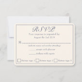 Cartons Réponse Toile Bleu et Blanc (Dos)