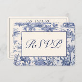 Cartons Réponse Toile bleue et blanche (Devant / Derrière)