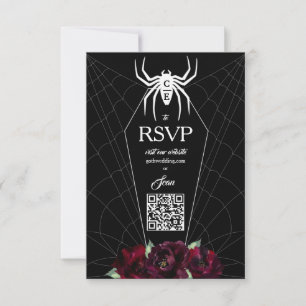 Cartons Réponse Toile d'araignée de mariage sacré Cercueil Noir Bl