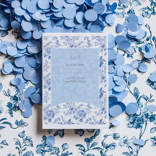 Cartons Réponse Toile vintage Florale Bleu