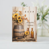 Cartons Réponse Tonneaux de whisky Tournesols Country Western (Debout devant)