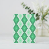 Cartons Réponse Tons de motif diamant vert (Debout devant)