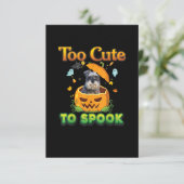 Cartons Réponse Too Cute To Spook Schnauzer Dog Halloween (Debout devant)