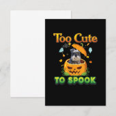 Cartons Réponse Too Cute To Spook Schnauzer Dog Halloween (Devant / Derrière)