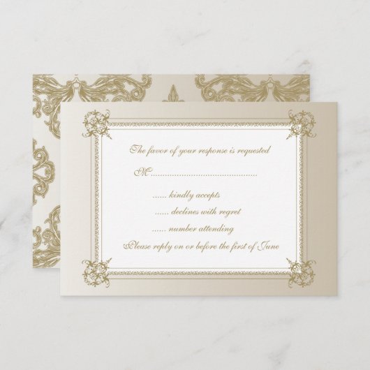 Cartons Réponse Touche d'or (Devant / Derrière)