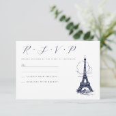 Cartons Réponse Tour Eiffel Classy Mariage d'illustration (Debout devant)